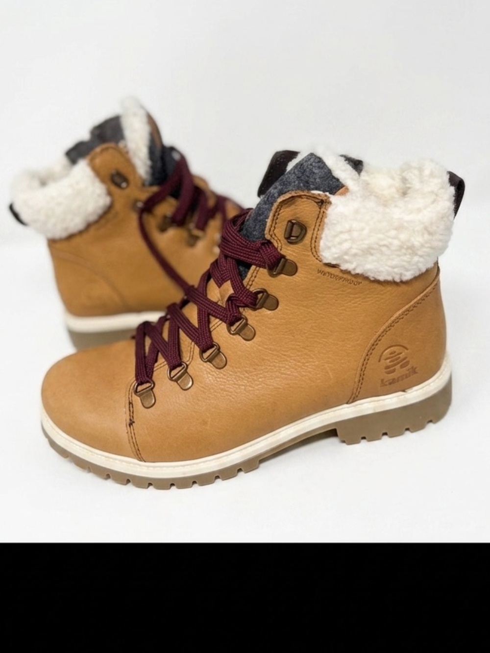 NWT Kamik Rogue Hike 3 Waterproof Leather Winter Boots Cognac size 9